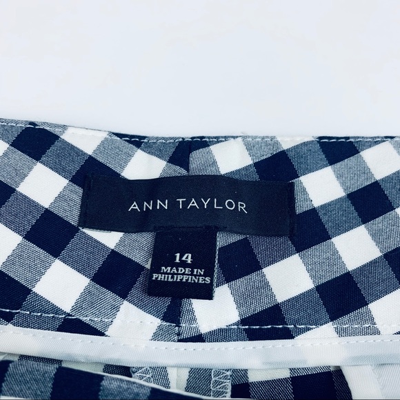 💰SALE Ann Taylor Gingham Kate Cropped Leg Pants - Picture 3 of 5